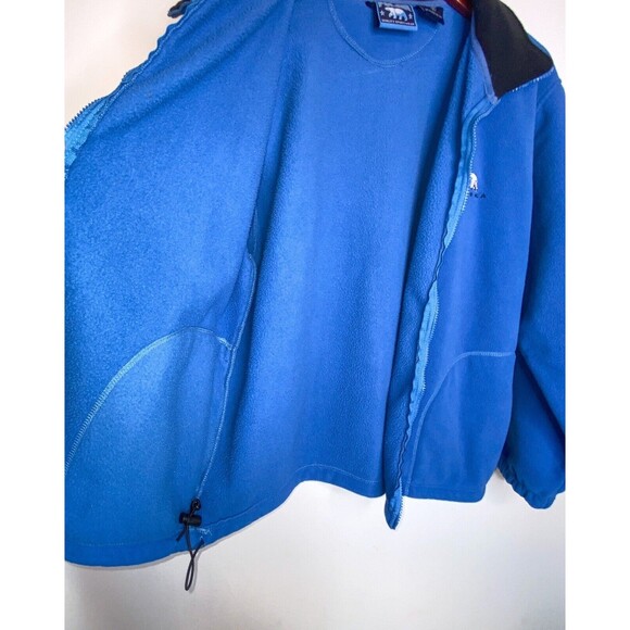 Polar Quality Sportswear Fleece Jacket Medium Blue Alaska Embroidery Retro Cozy - Picture 7 of 10
